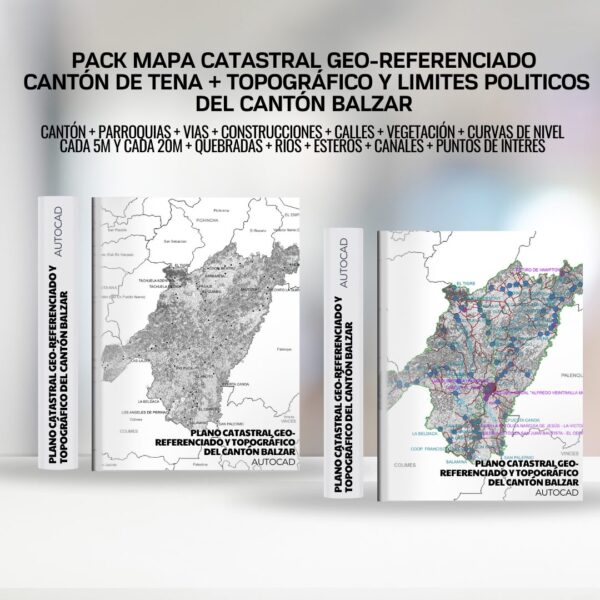 PLANO CATASTRAL GEO-REFERENCIADO Y TOPOGRÁFICO DEL CANTÓN BALZAR