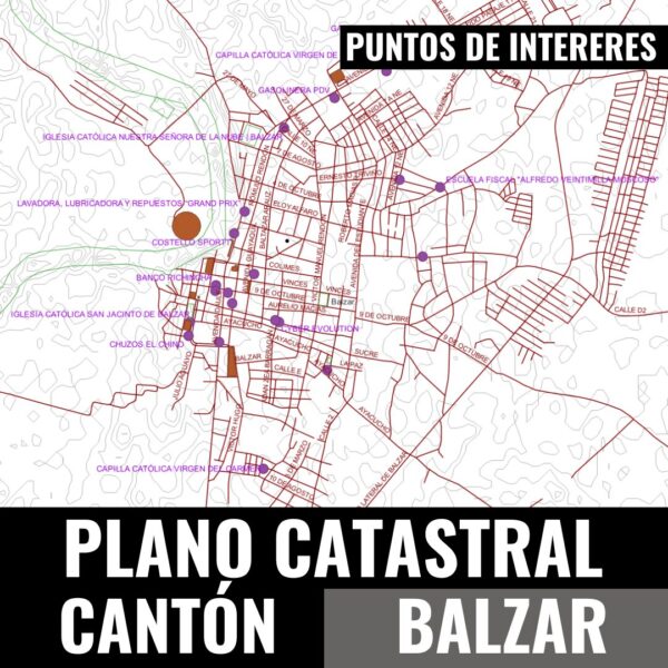 PLANO CATASTRAL GEO-REFERENCIADO Y TOPOGRÁFICO DEL CANTÓN BALZAR (9)