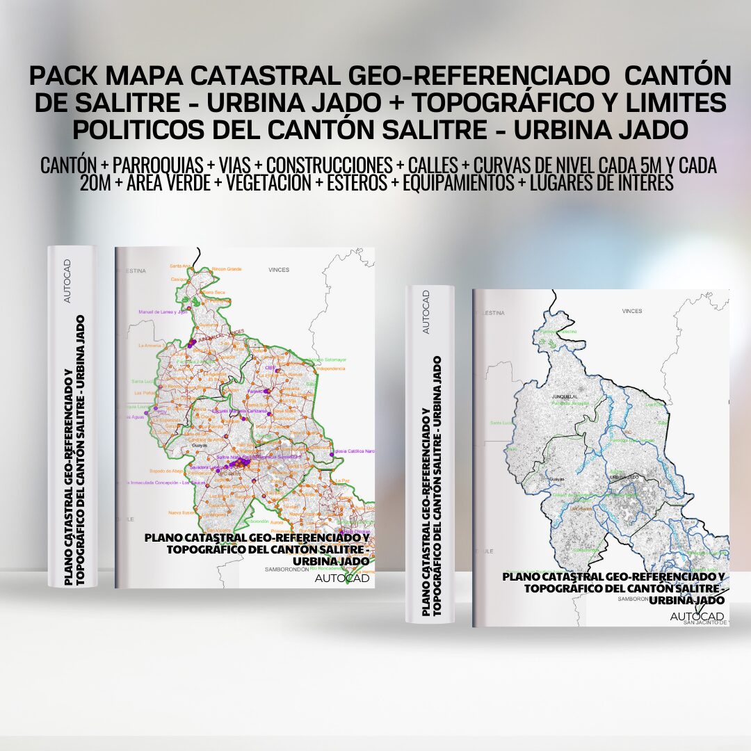 PACK MAPA CATASTRAL GEO-REFERENCIADO CANTÓN DE CAYAMBE + TOPOGRÁFICO Y LIMITES POLITICOS DEL CANTÓN CAYAMBE (5)
