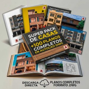 DESCARGA PACK +100 PLANOS DE CASAS EN AUTOCAD .DWG