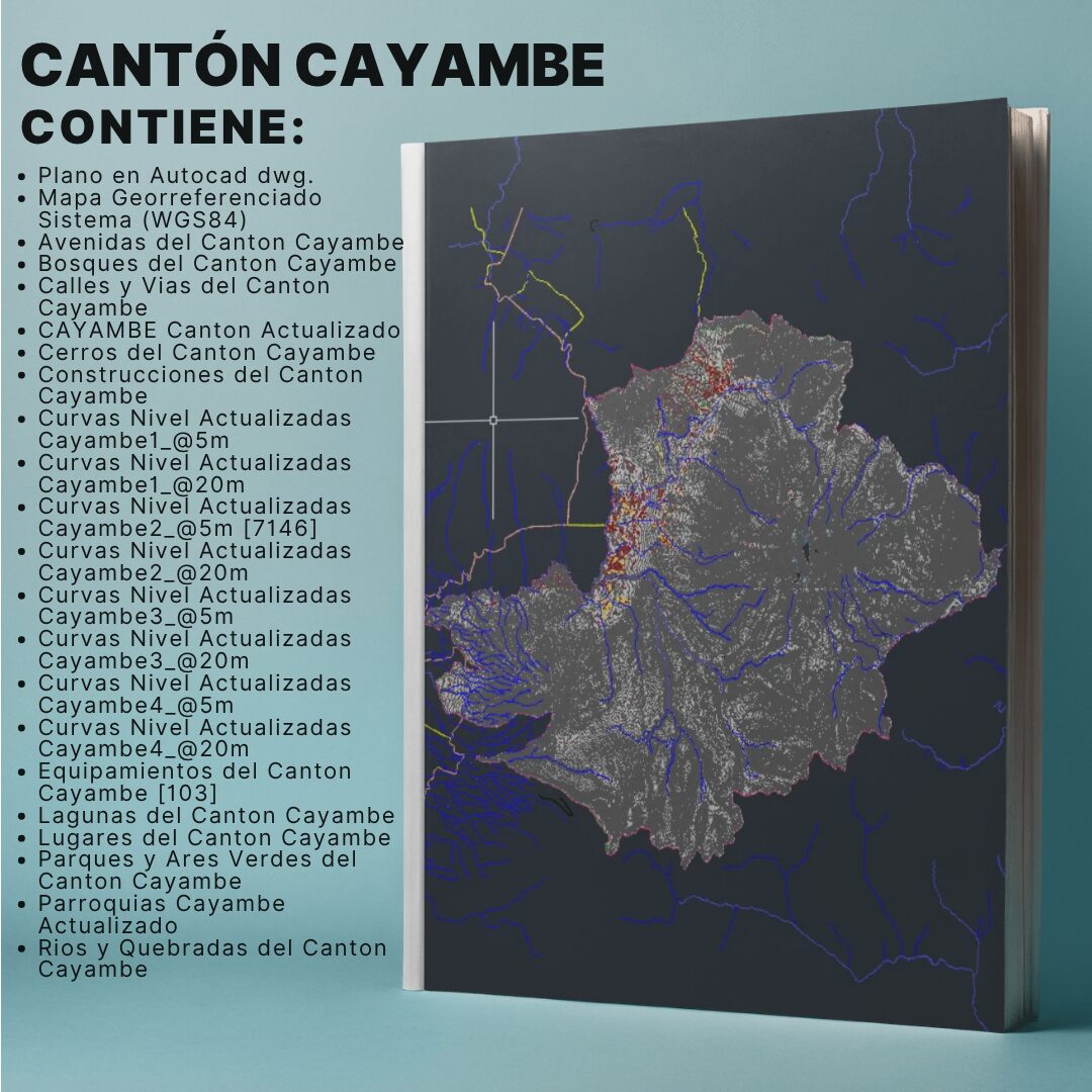 CANTÓN CAYAMBE MAPA PREDIAL Y TOPOGRÁFICO (CURVAS DE NIVEL) WGS84