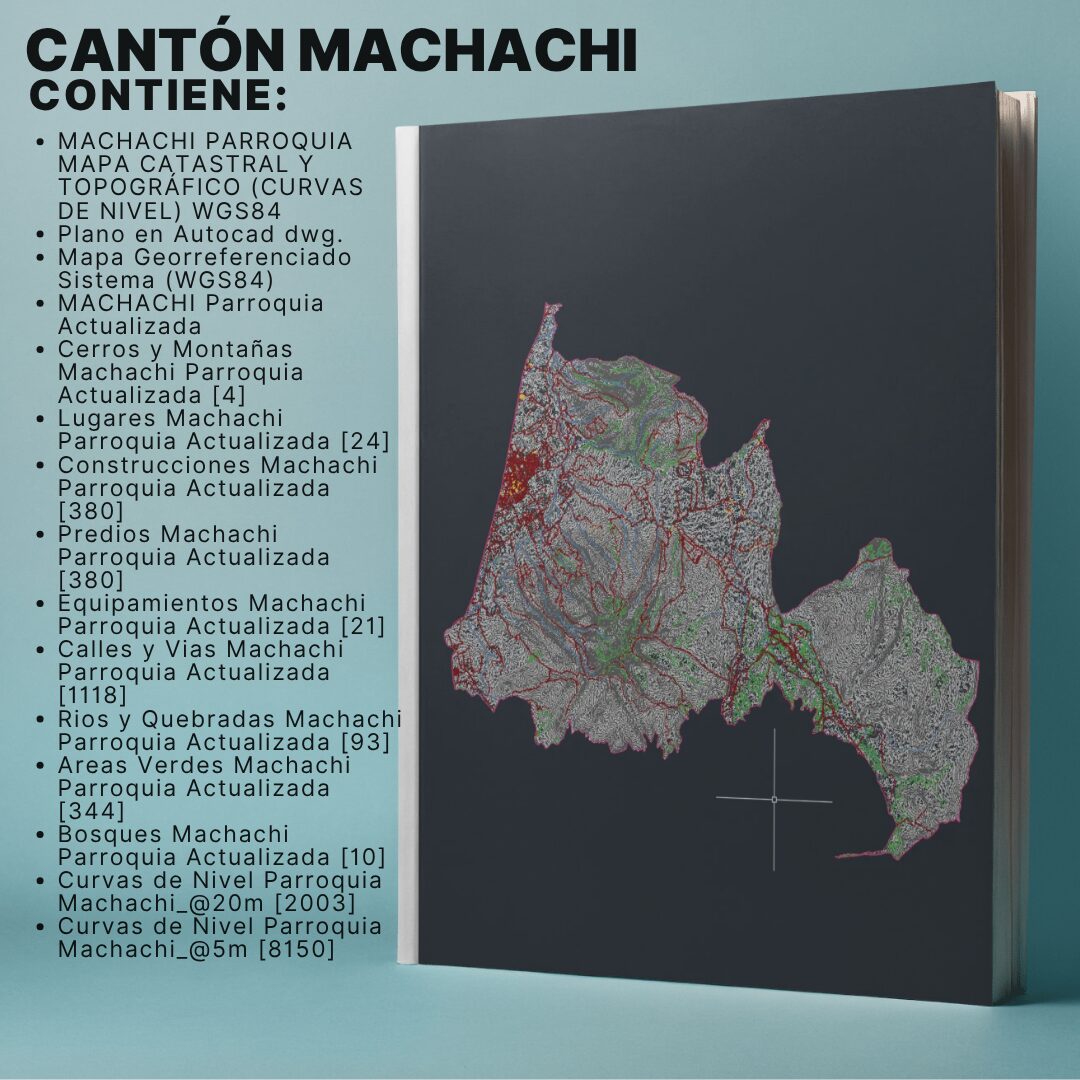 PARROQUIA MACHACHI MAPA PREDIAL Y TOPOGRÁFICO (CURVAS DE NIVEL) WGS84