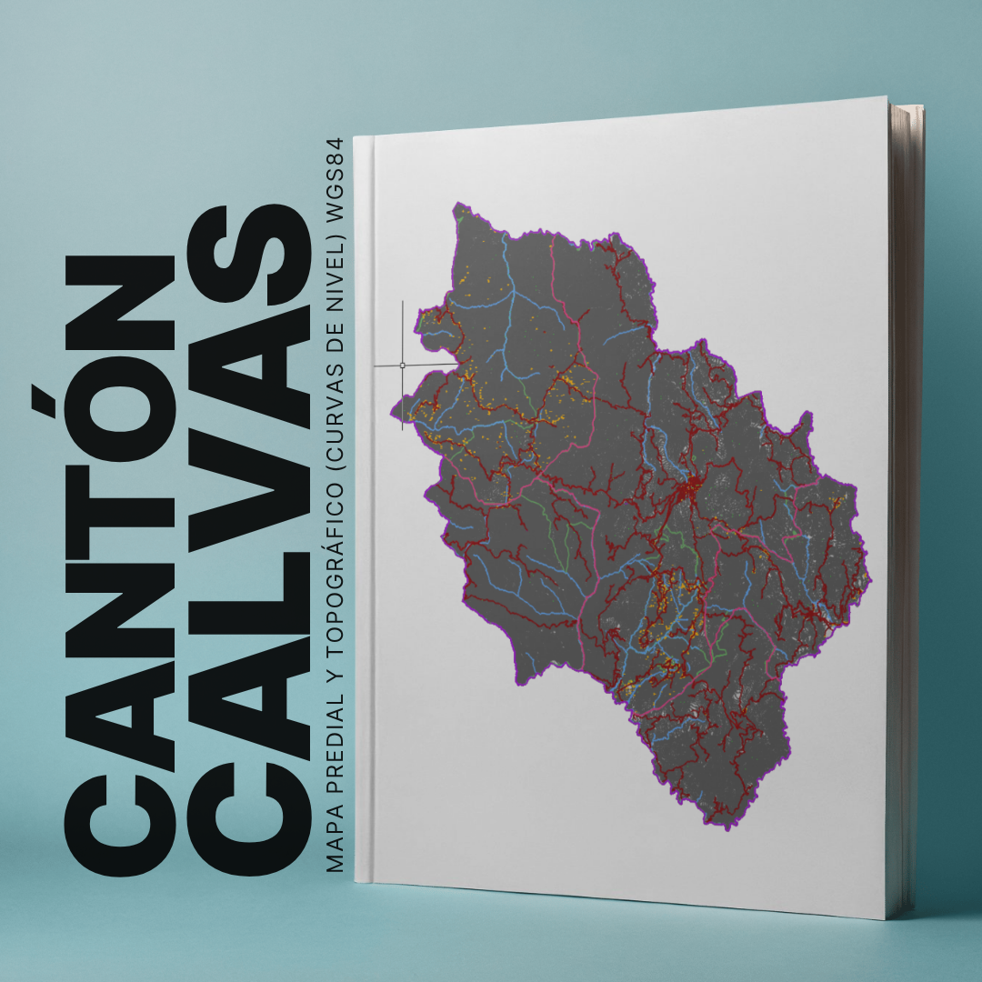 CANTON CALVAS MAPA PREDIAL Y TOPOGRÁFICO (CURVAS DE NIVEL) WGS84