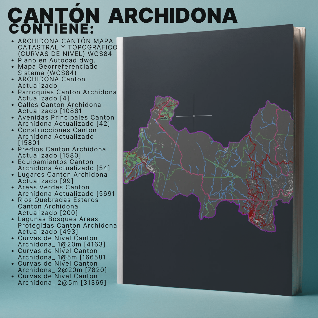 CANTON ARCHIDONA MAPA PREDIAL Y TOPOGRÁFICO (CURVAS DE NIVEL) WGS84