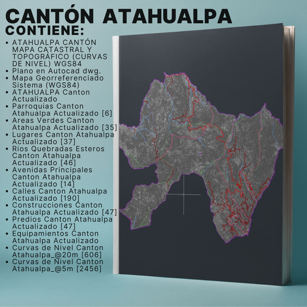 CANTON ATAHUALPA MAPA PREDIAL Y TOPOGRÁFICO (CURVAS DE NIVEL) WGS84