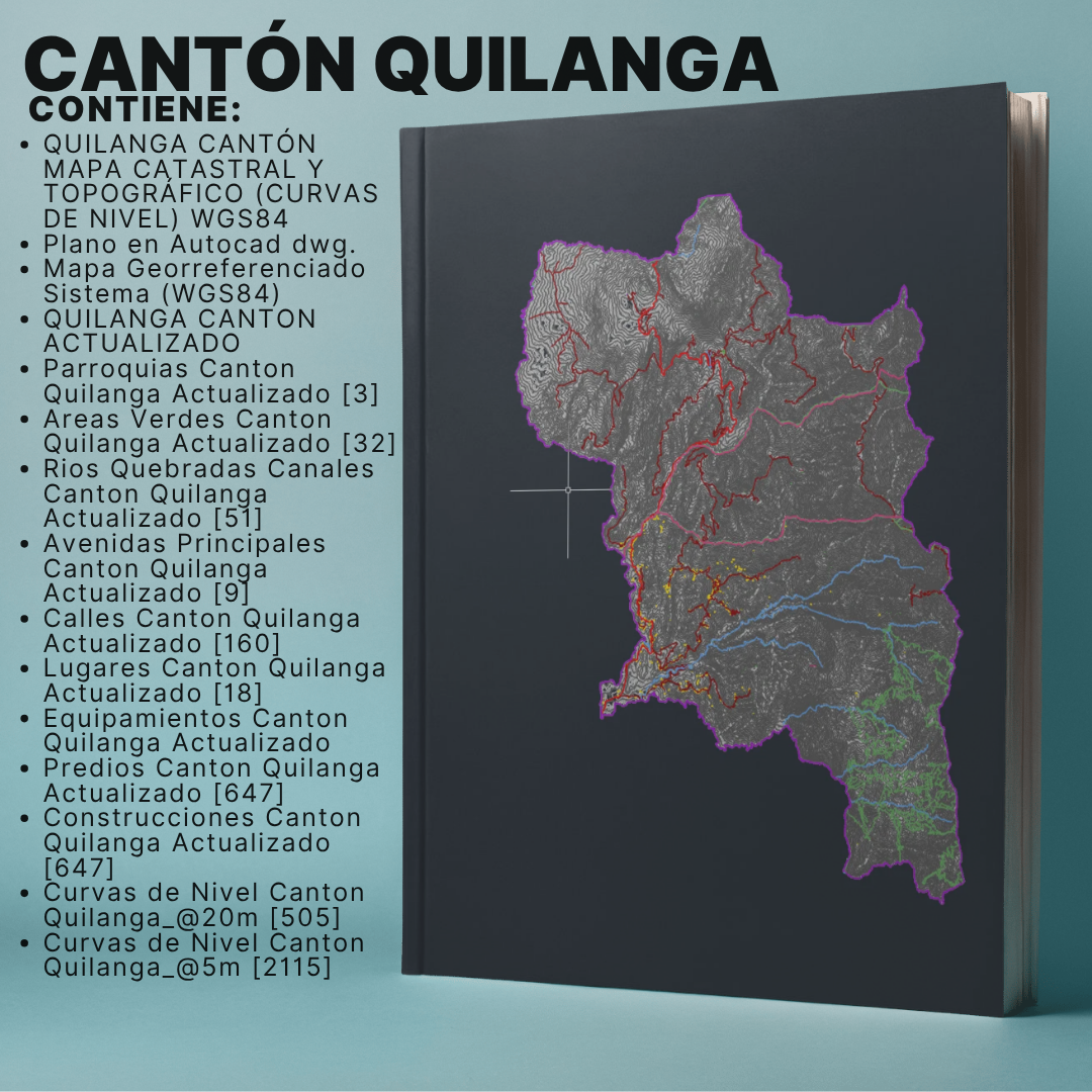 CANTON QUILANGA MAPA PREDIAL Y TOPOGRÁFICO (CURVAS DE NIVEL) WGS84