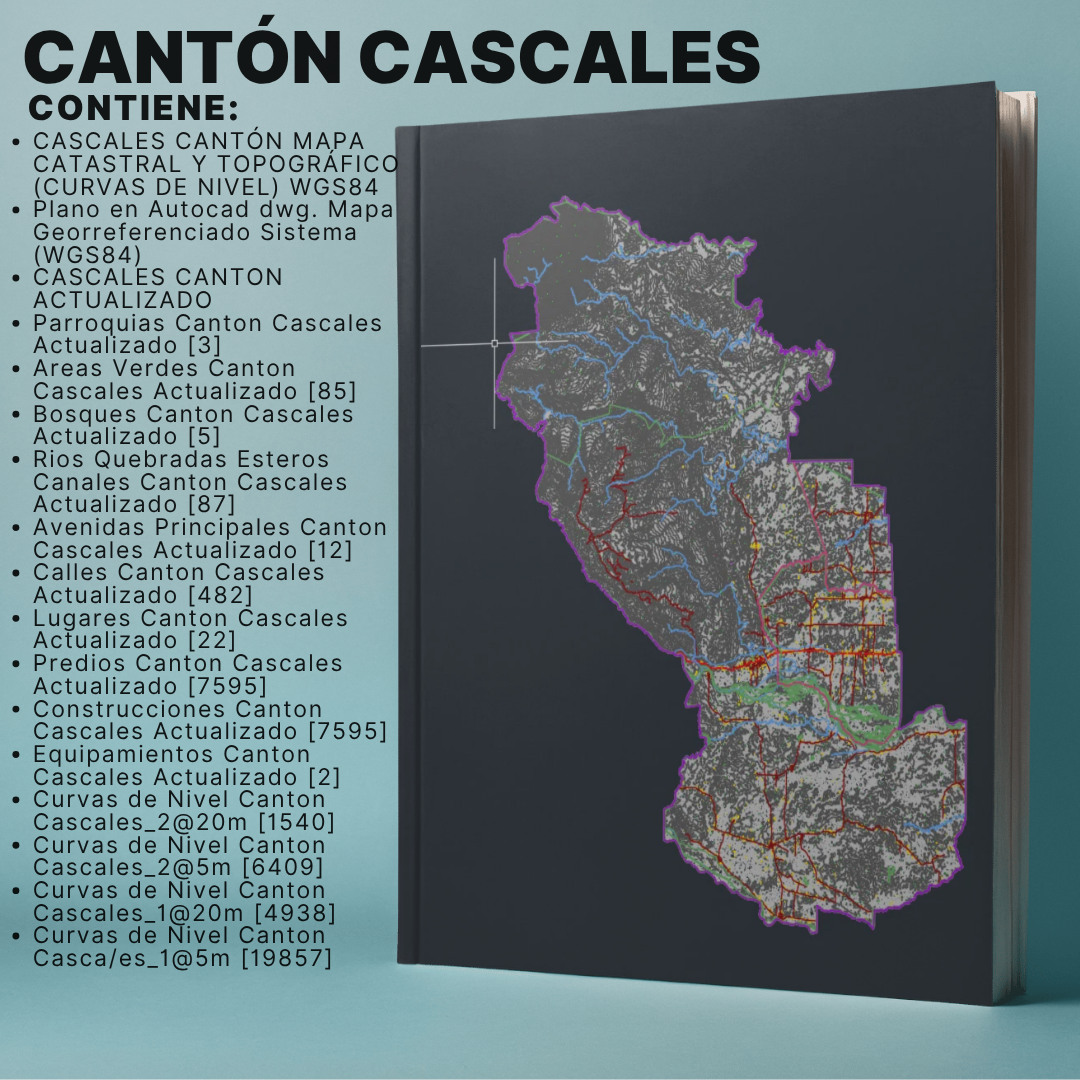 CANTON CASCALES MAPA PREDIAL Y TOPOGRÁFICO (CURVAS DE NIVEL) WGS84
