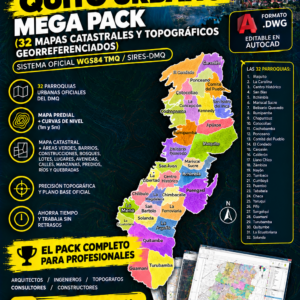 QUITO URBANO MAPAS CATASTRALES Y TOPOGRÁFICOS GEORREFERENCIADOS WGS84 TMQ SIRES-DMQ